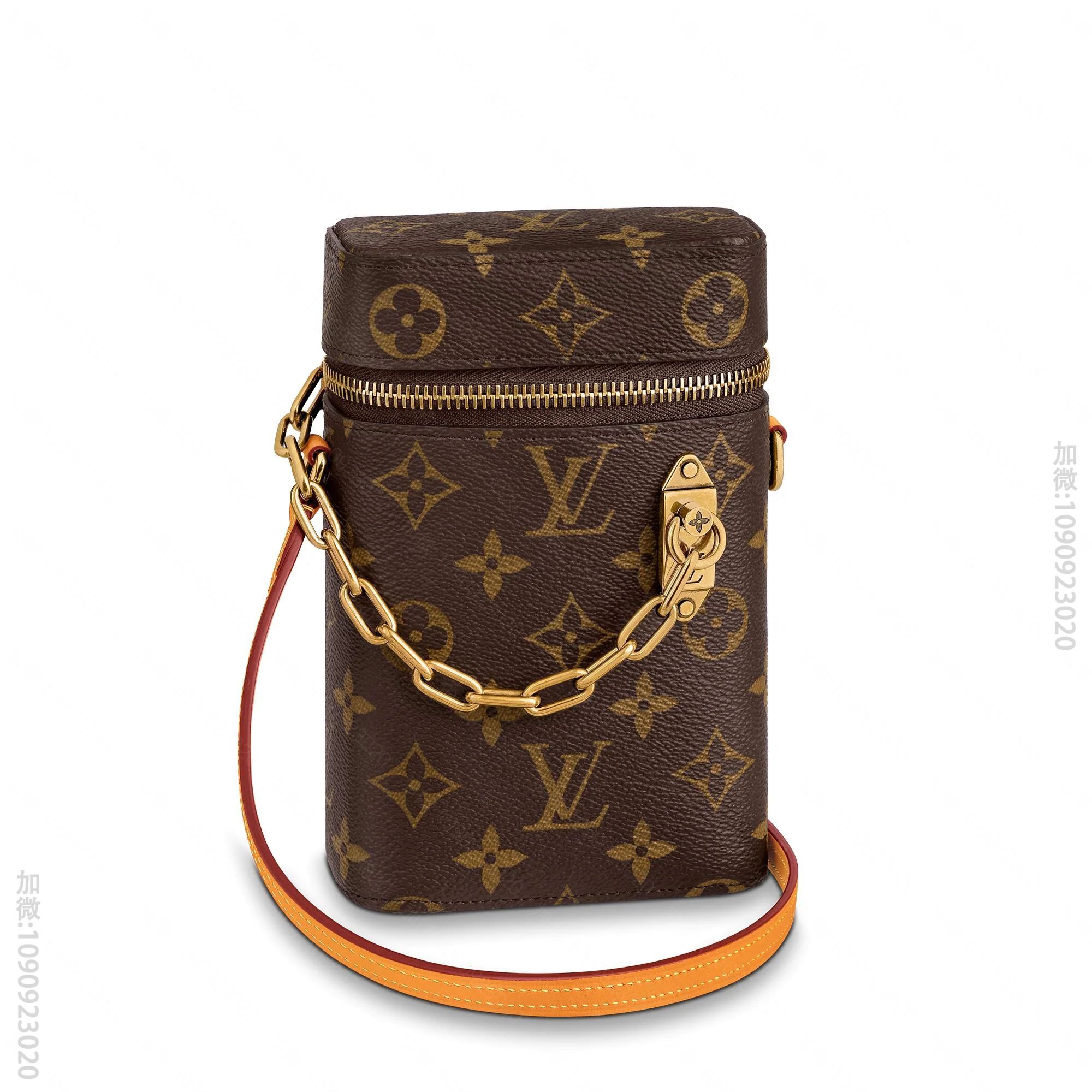 LV M44914 Phone Box手袋 老花盒子包链条斜挎手机包