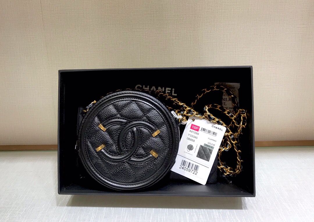 Chanel/香奈儿 秋冬mini小圆饼包 81599
