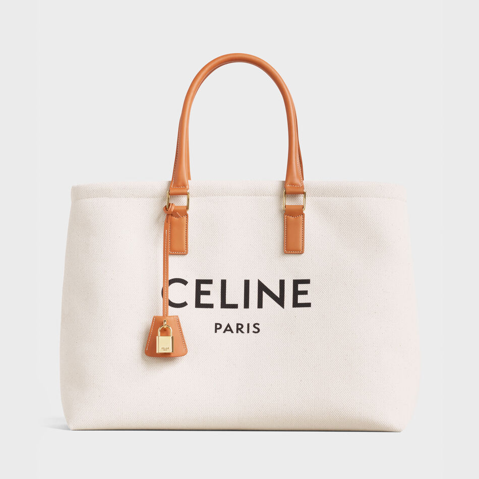 原单赛琳女士购物袋 赛琳女士购物袋 Celine/赛琳 CABAS托特包帆布购物袋沙滩包单肩手提包 190062 