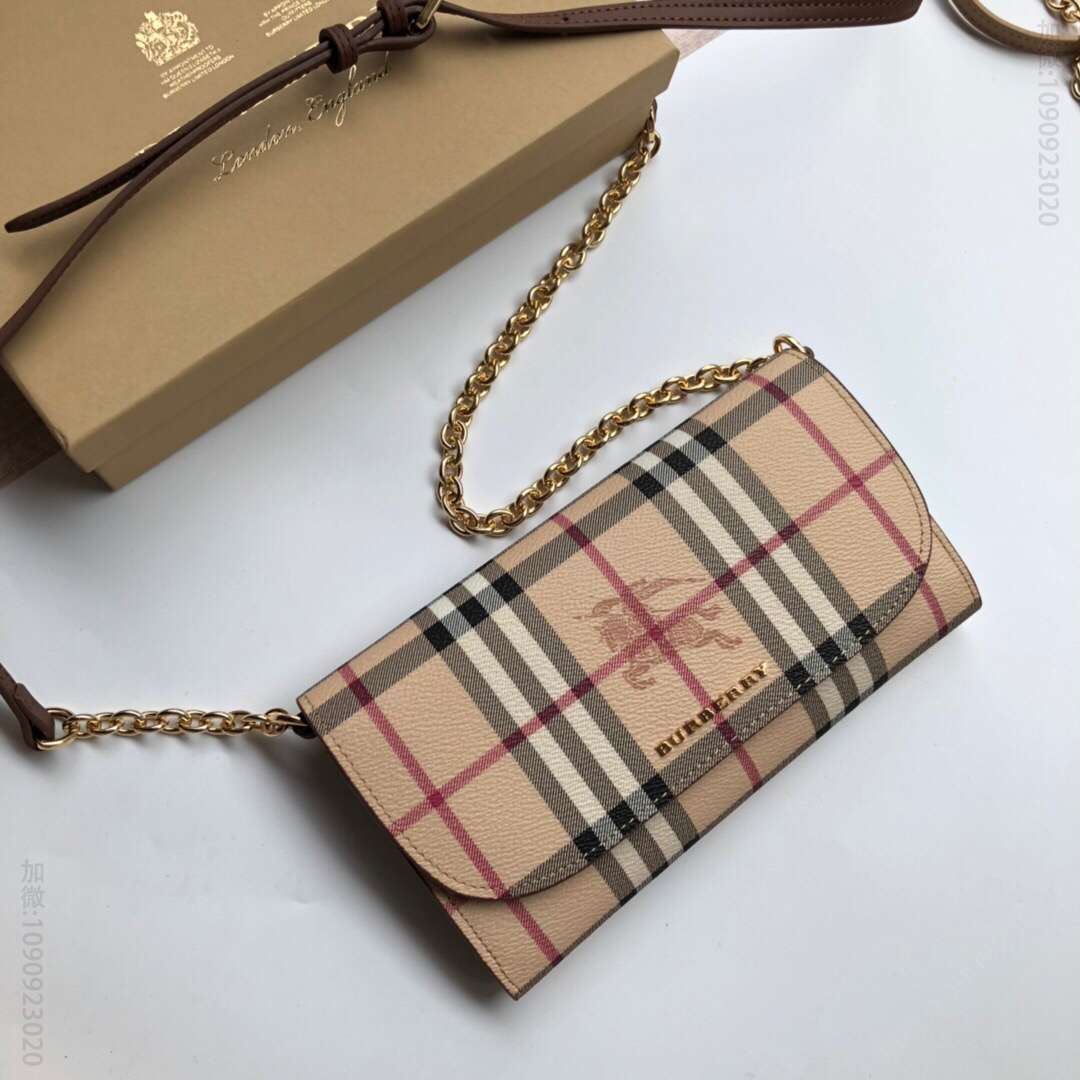 Burberry巴宝莉House 格纹拼皮革钱夹4801
