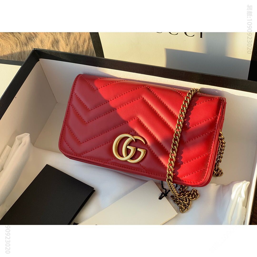 【正品原厂皮】GG Marmont Woc系列链条包 488426