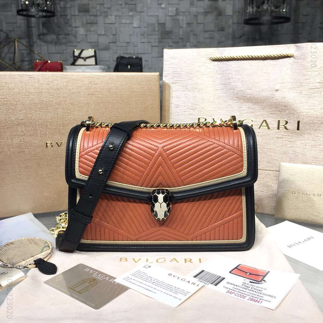 BVLGARI宝格丽Serpenti Diamond Blast小羊皮肩背包286628