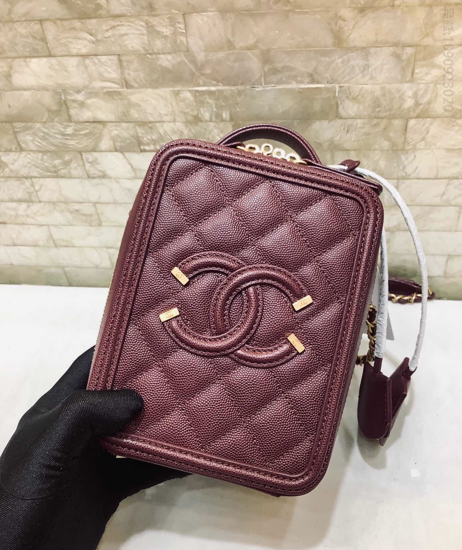 Chanel/香奈儿 19新款细球牛皮竖版相机包 AS0988 B01186 94305