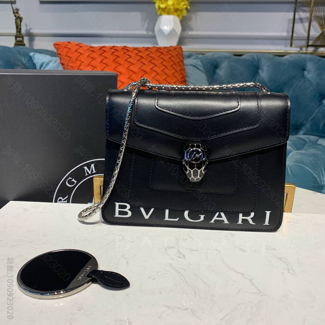 BVLGARI宝格丽serpenti蛇头系列经典Logo斜挎包61879