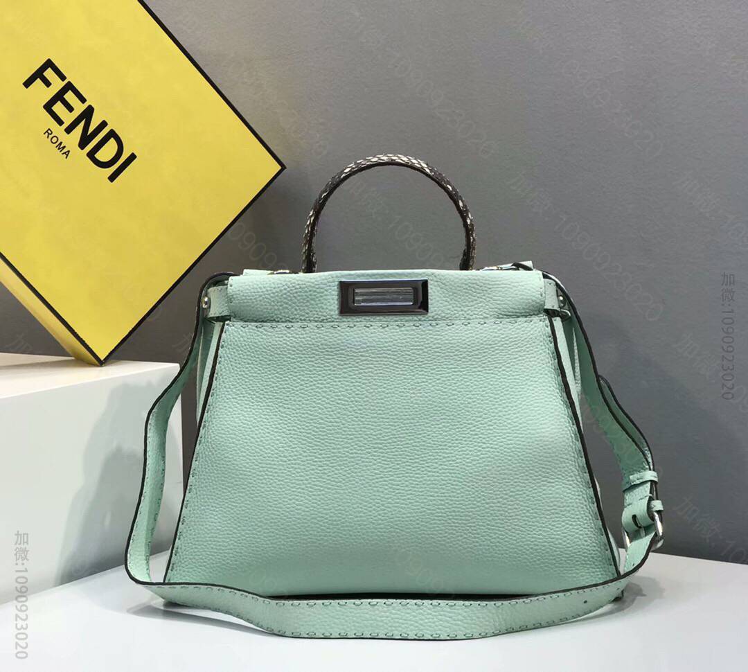 FENDI芬迪PEEKABOO罗马牛皮全手工缝制手提单肩包5290M