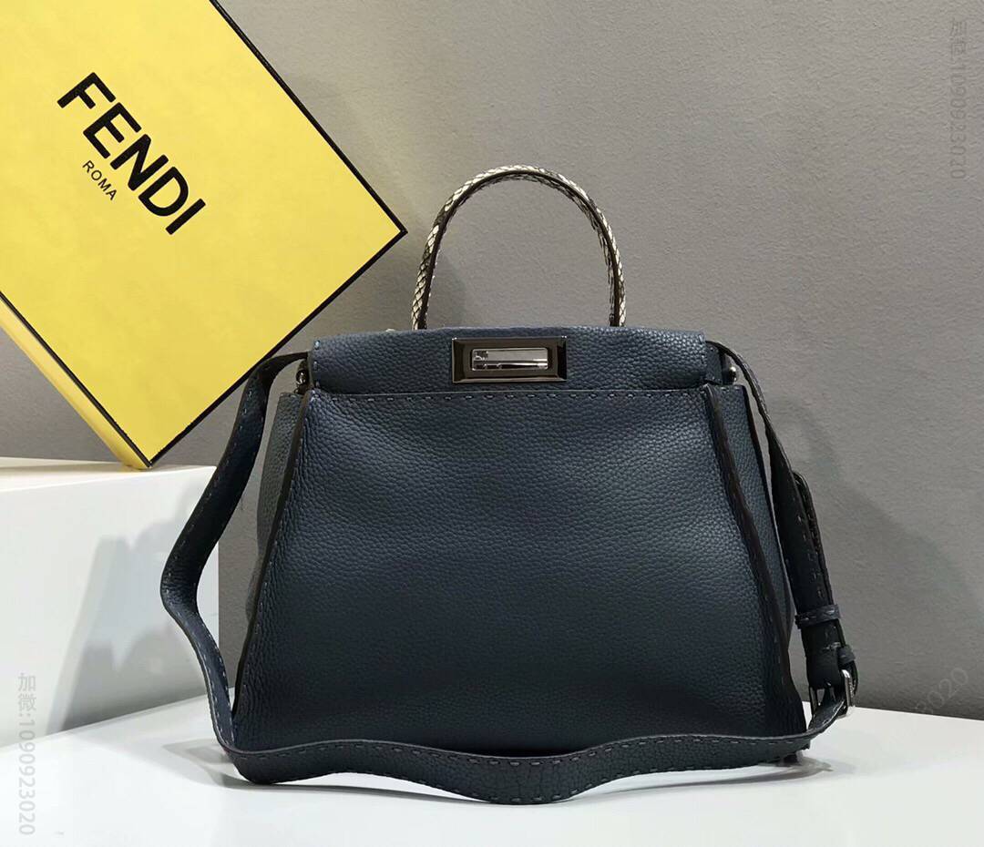 FENDI芬迪PEEKABOO罗马牛皮全手工缝制手提单肩包5290M
