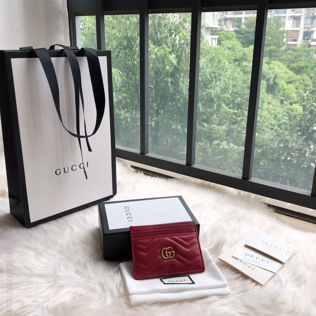 Gucci古驰 marmont 小卡包 原厂皮 443127