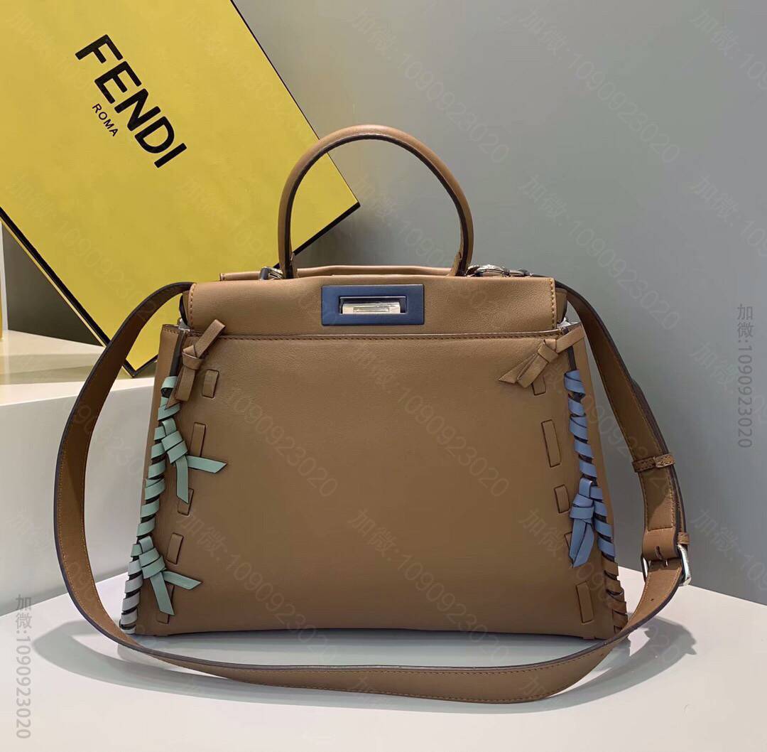 FENDI芬迪意大利牛皮PEEKABOO手提包5510M