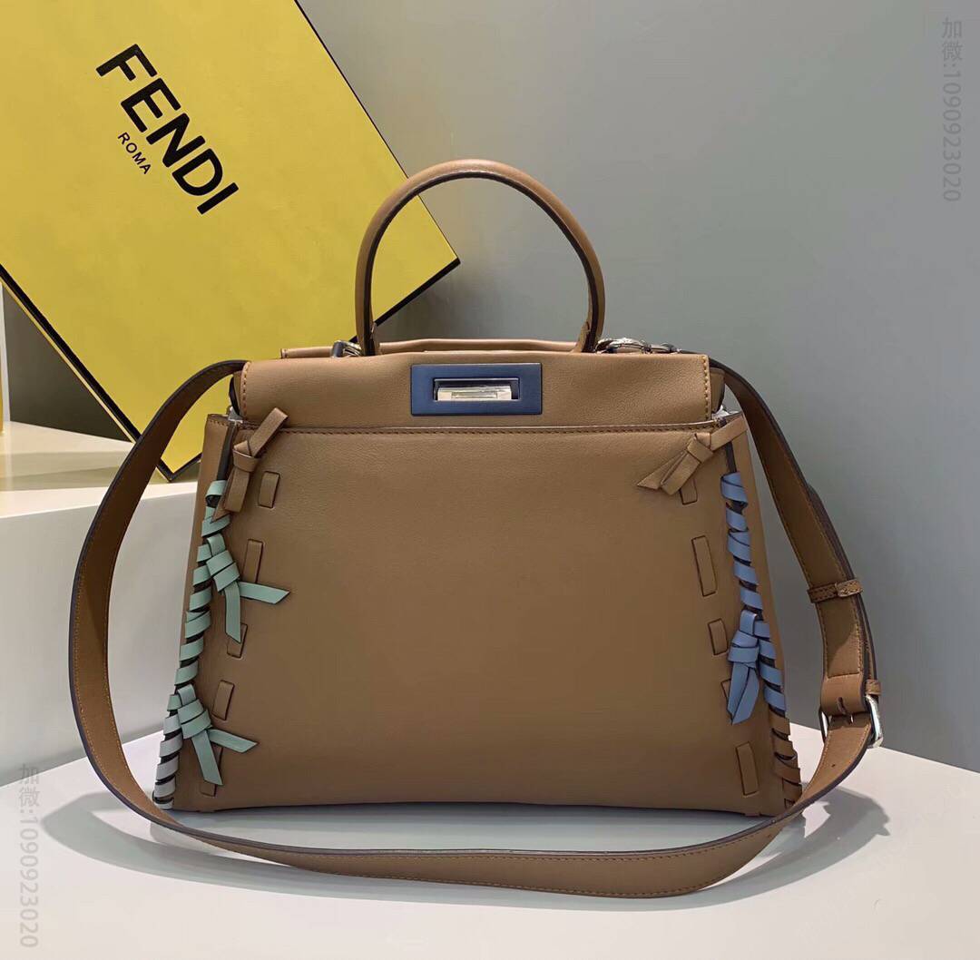 FENDI芬迪意大利牛皮PEEKABOO手提包5510M