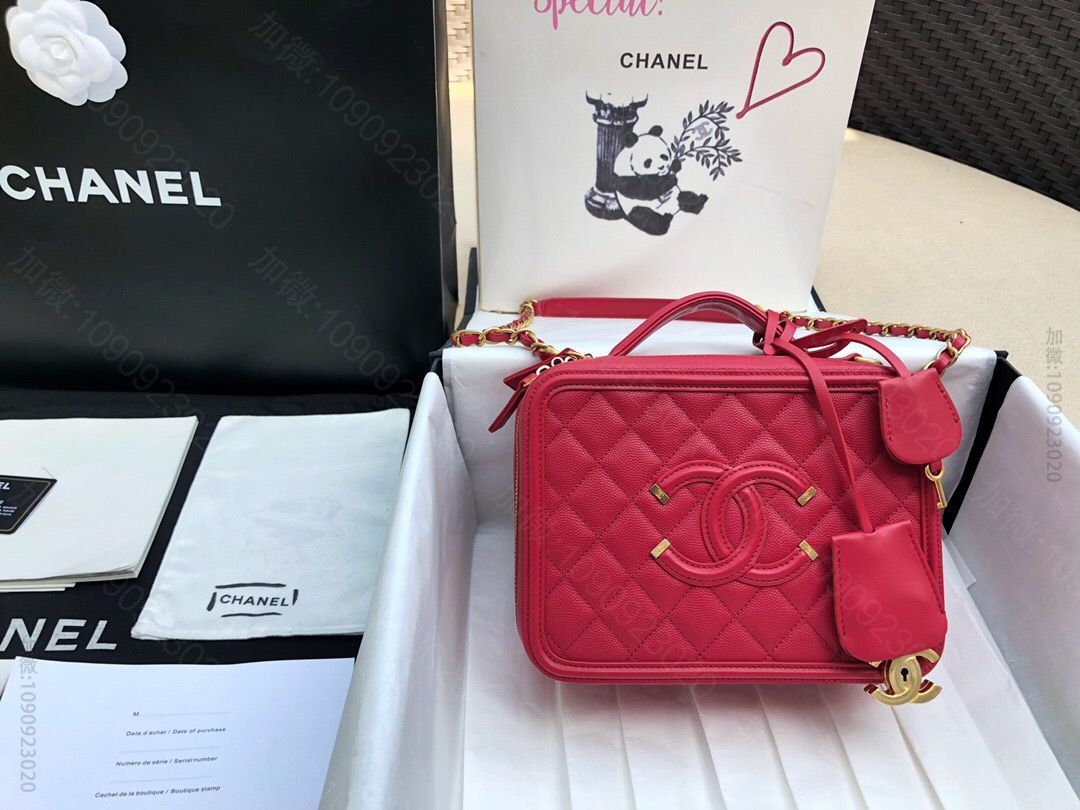 Chanel/香奈儿 大红 大号相机包 21CM