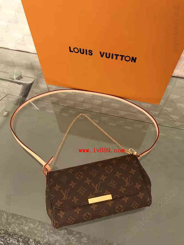 LV M40718 路易威登 Favorite中号手袋 老花Monogram肩背斜挎包
