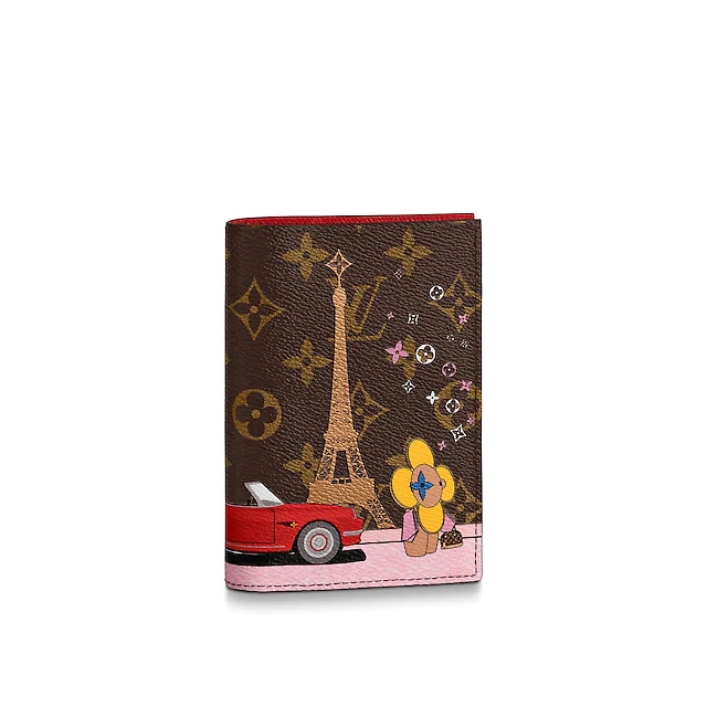 LV 2023圣诞太阳花巴黎埃菲尔铁塔护照夹 M68493