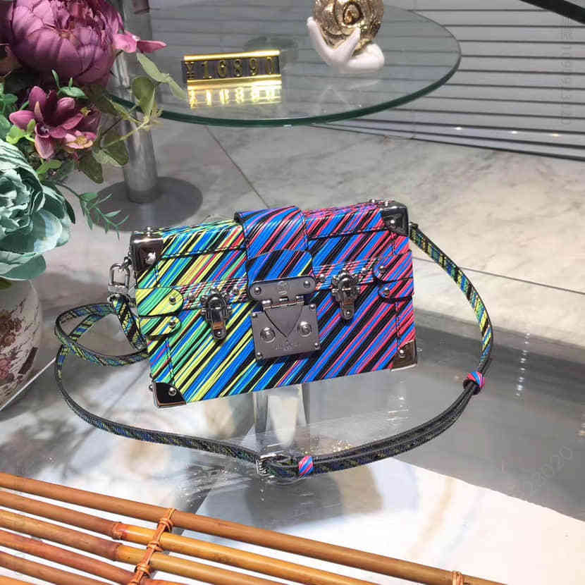 LV M51573 路易威登 Petite Malle 手袋 彩色印花Epi Leather斜挎包