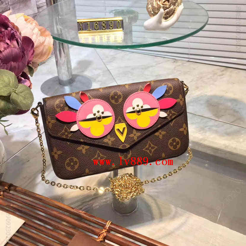 LOUIS VUITTON 公鸡鸡眼睛三件套链条包 Pochette Felicie手袋M62416