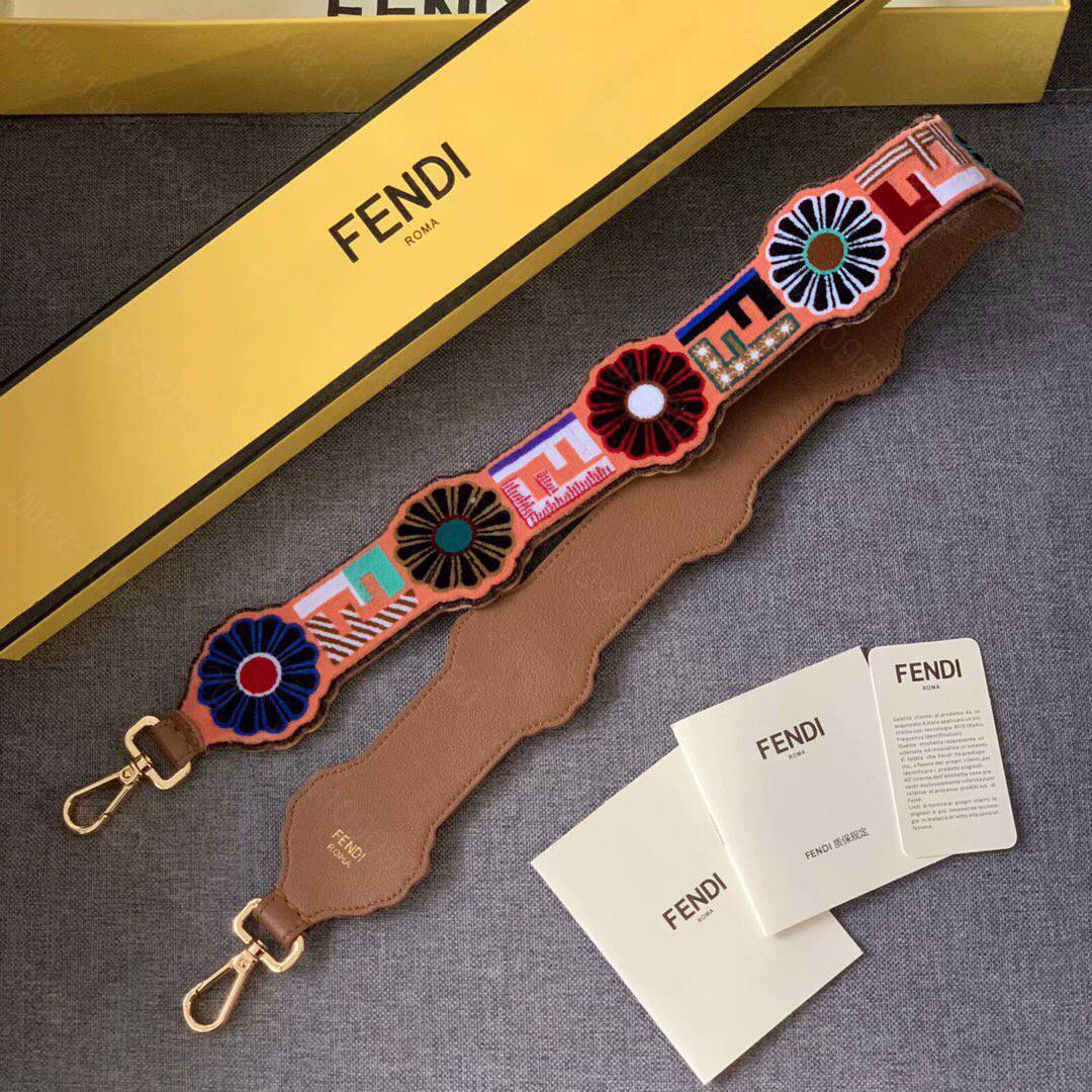 FENDI芬迪复古时尚丝绒绣花长肩带870