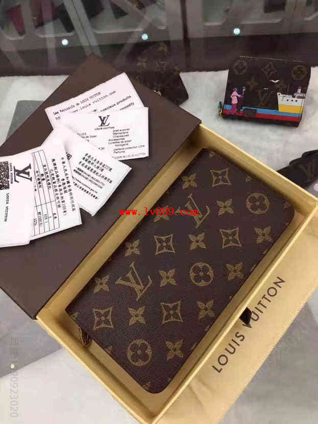 LV M61727 老花 长款拉链皮夹
