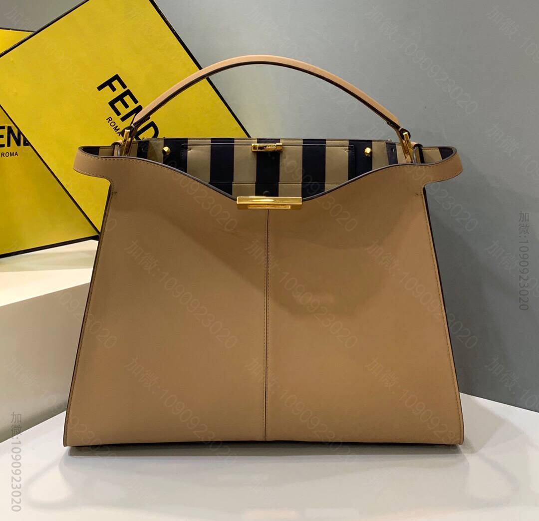 FENDI芬迪真空电镀五金与原版牛皮PEEKABOOX-LITE系列手袋30...