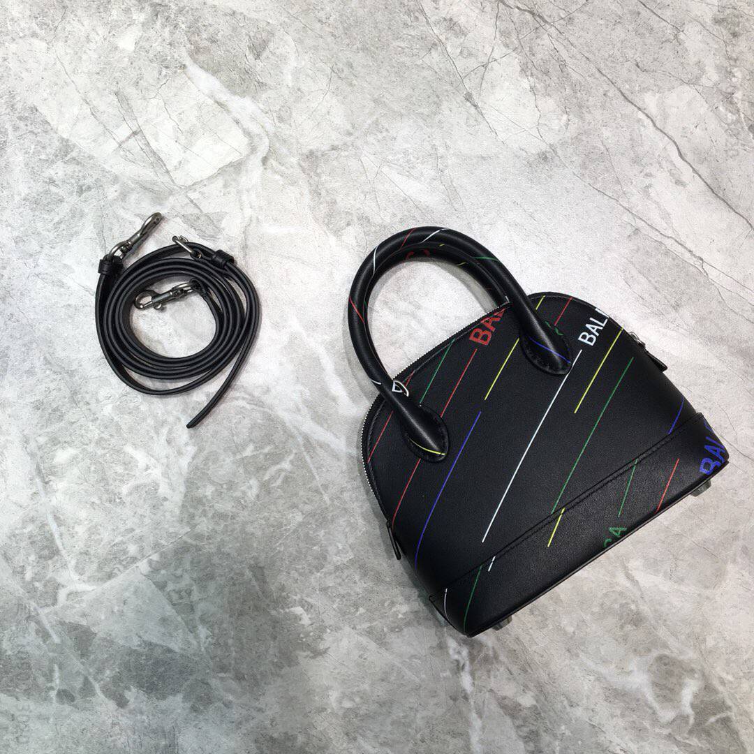 高仿巴黎世家手提女包 巴黎世家手提女包 巴黎世家Balenciaga Ville彩色斜logo贝壳包087W 