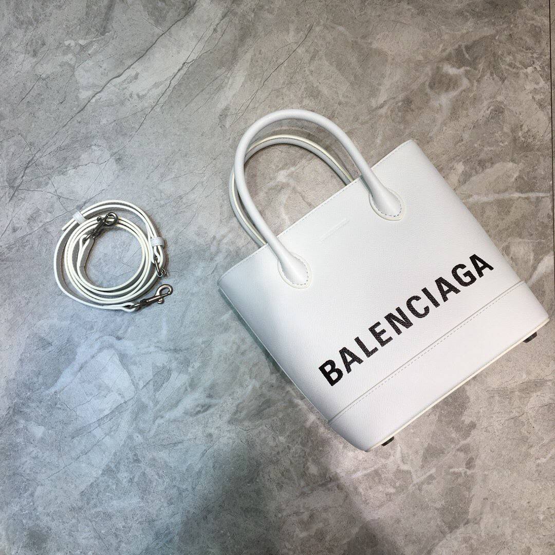 Balenciaga巴黎世家Ville手提斜挎包印大字母贝壳包180086