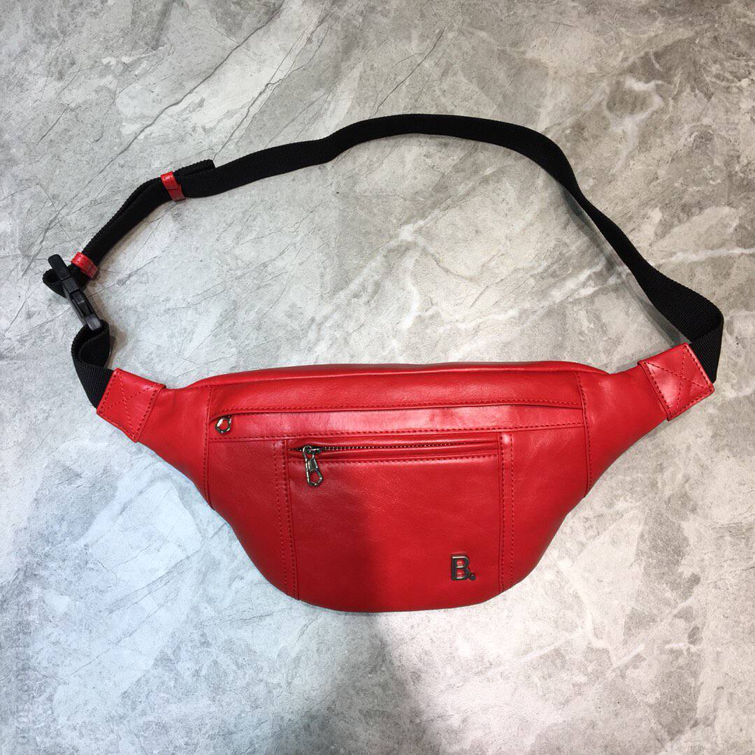 Balenciaga巴黎世家红色nappa小牛皮腰包408