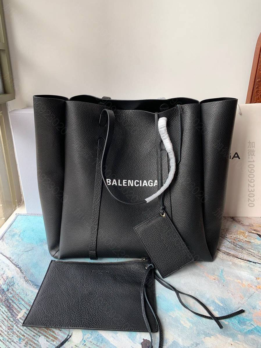 Balenciaga巴黎世家里外进口牛皮Everyday系列购物袋201