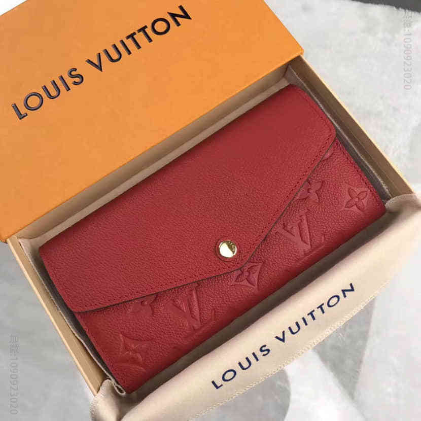LV Sarah信封式钱夹 全皮荔枝纹Monogram Empreinte钱包M61181