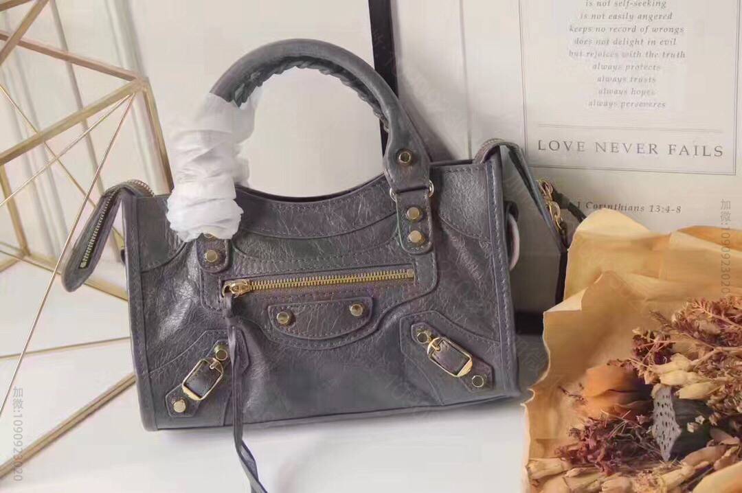 Balenciaga巴黎世家欧洲正品A级羊皮机车包084228