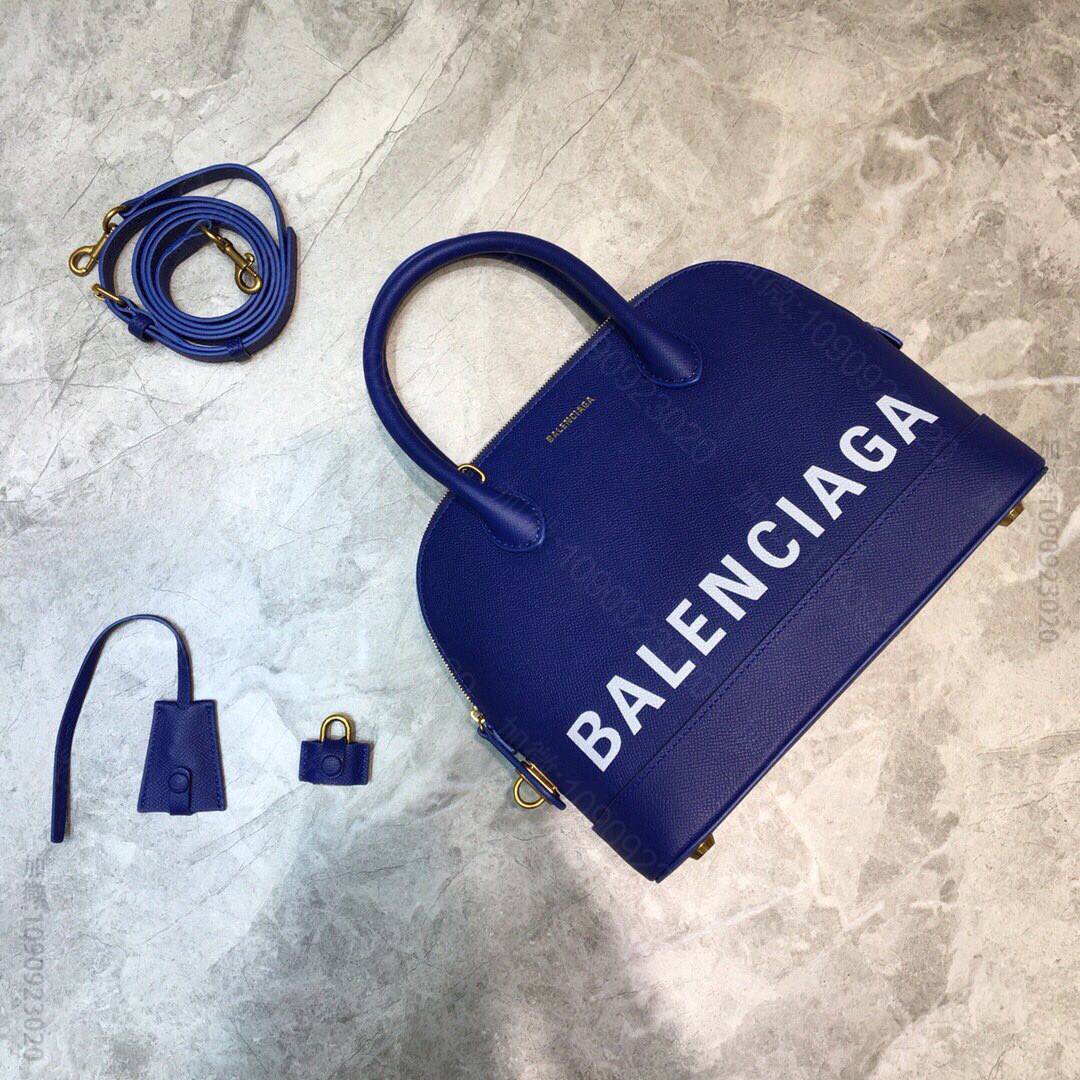 Balenciaga巴黎世家电光蓝Ville贝壳包087