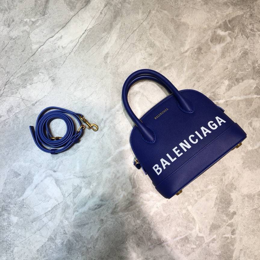 Balenciaga巴黎世家电光蓝Ville贝壳包087