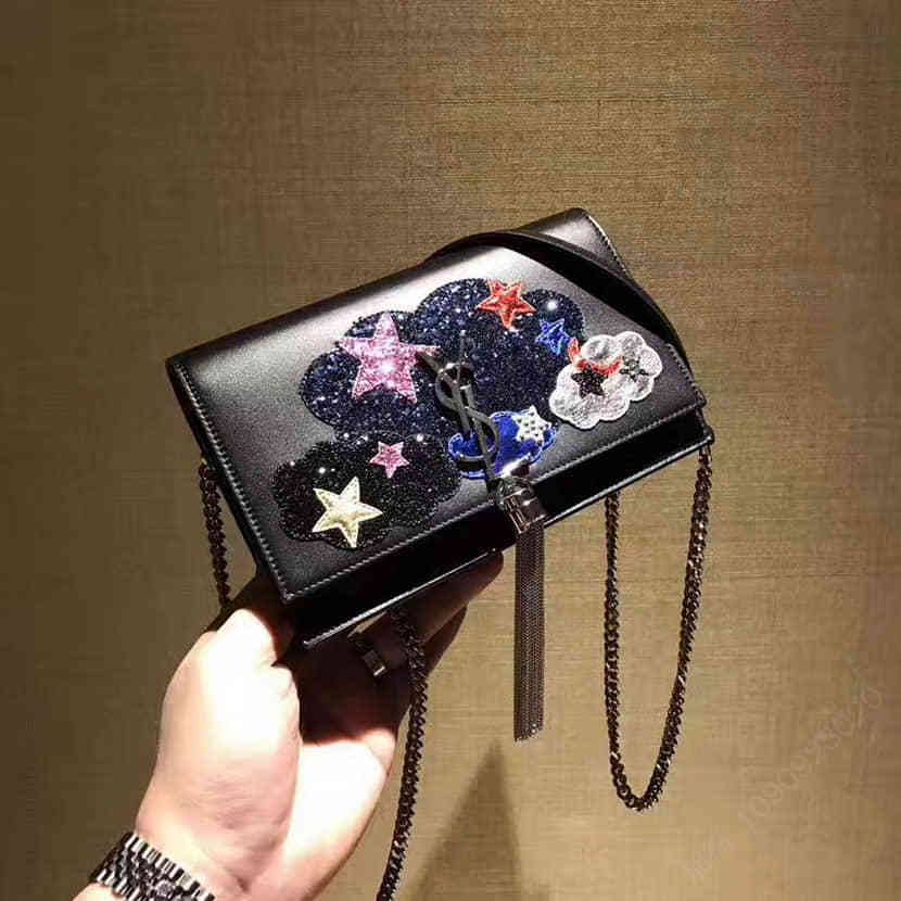 圣罗兰（YSL）SAINT LAURENT KATE MONOGRAM 星云流苏链条包455263