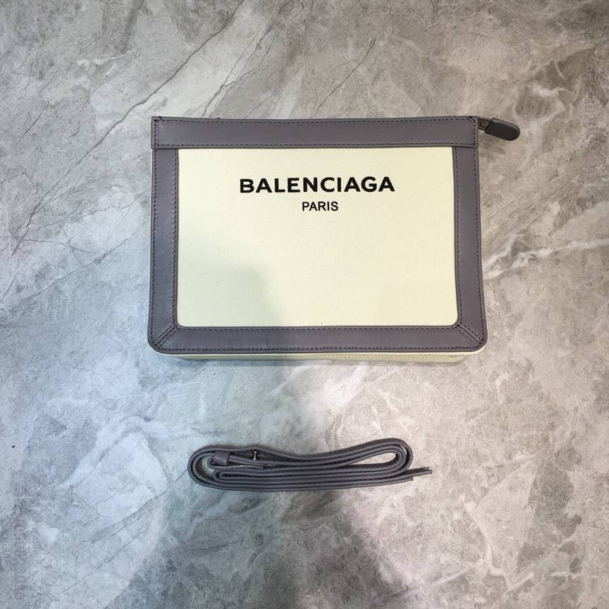 Balenciaga巴黎世家nevy box帆布拼皮信封包002