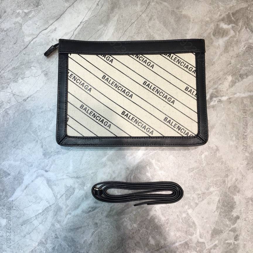 Balenciaga巴黎世家nevy box帆布拼皮信封包002