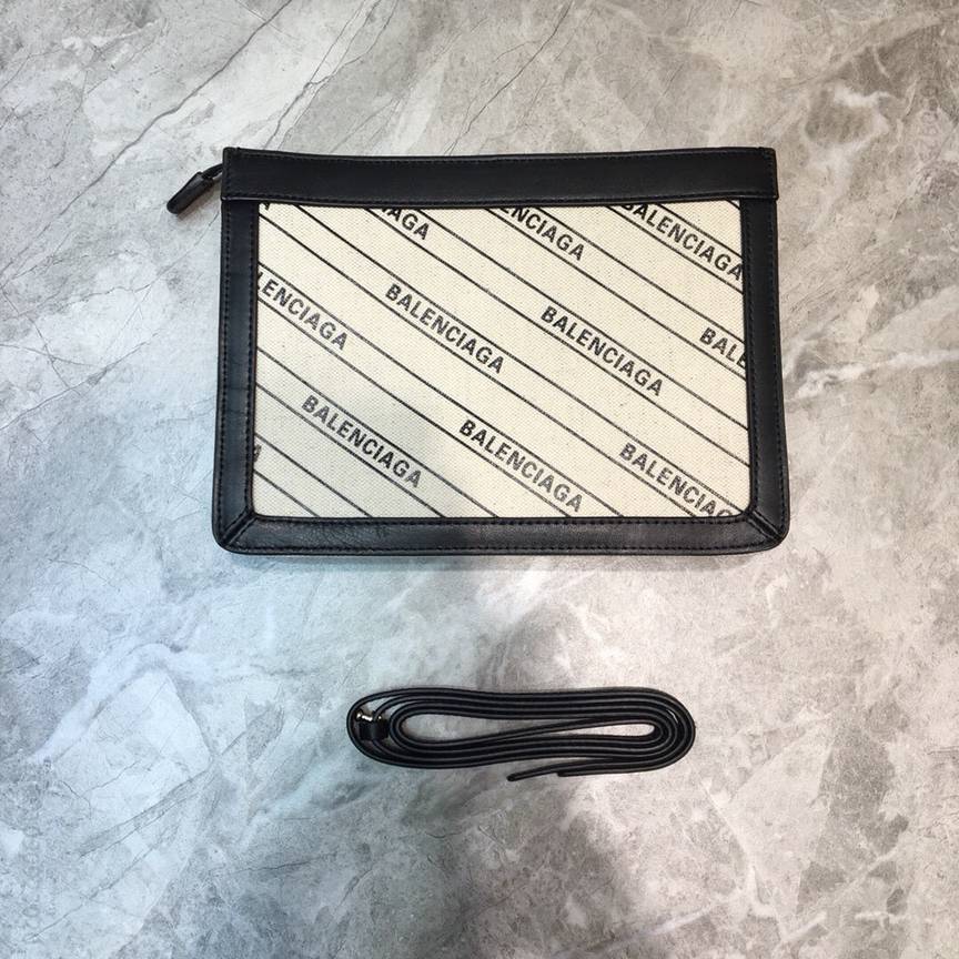 Balenciaga巴黎世家nevy box帆布拼皮信封包002