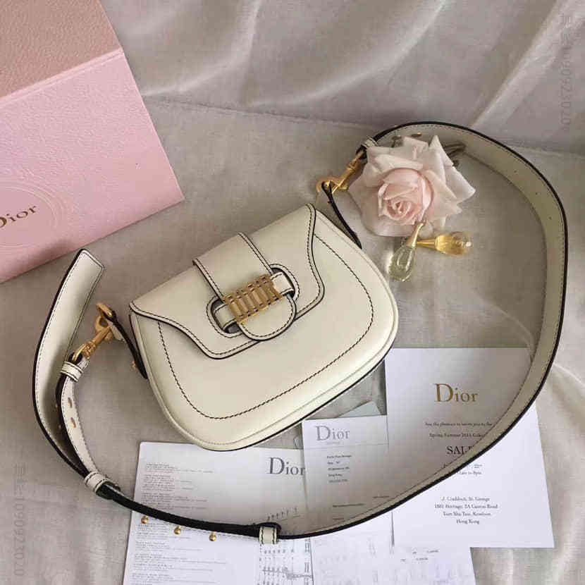 正品 迪奥DIOR D-FENCE白色小牛皮斜挎包M6501CVQV M030