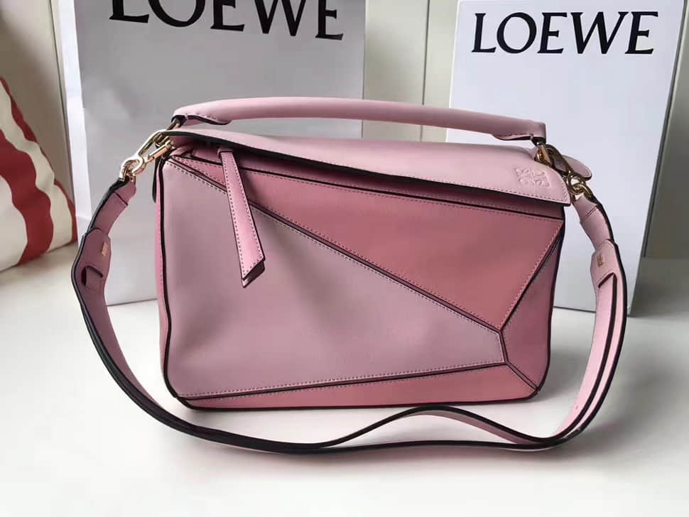 明星同款 罗意威LOEWE Puzzle Small Bag手袋 肩背手提包L0160 粉色