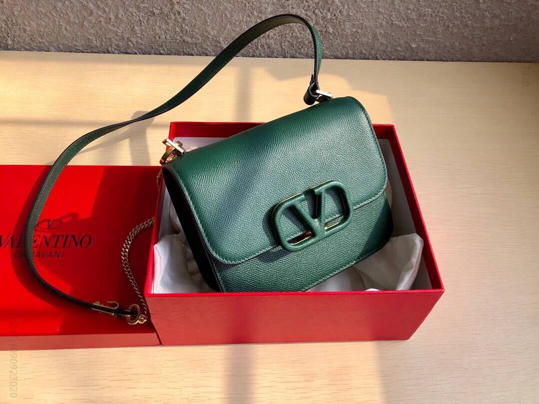 华伦天奴Valentino大V扣复古手掌纹单肩包0074s