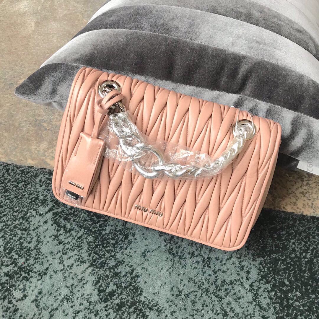 MIUMIU缪缪进口土耳其绵羊皮单肩斜挎包5BD015
