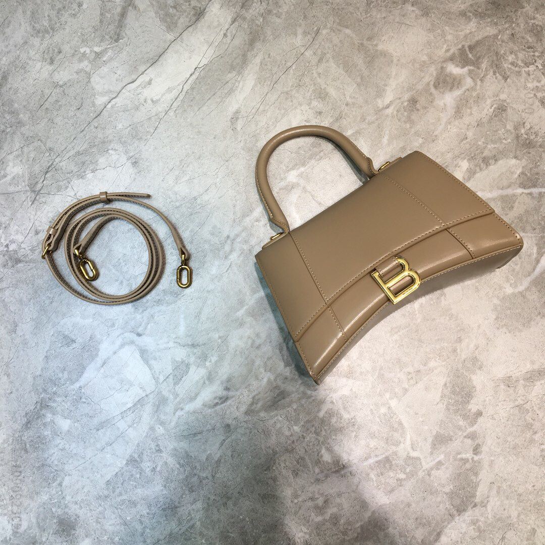Balenciaga巴黎世家银色五金沙漏包手提包