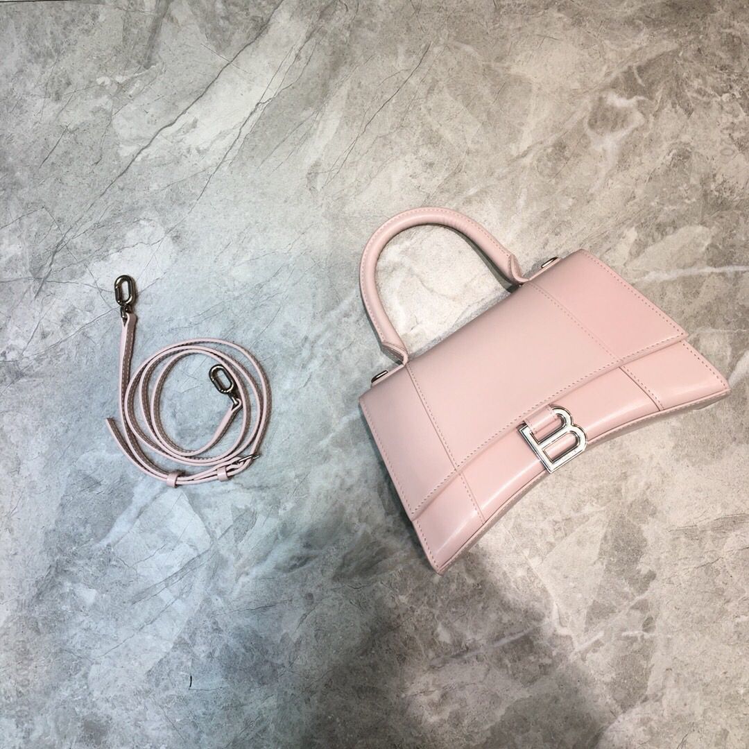 Balenciaga巴黎世家银色五金沙漏包手提包