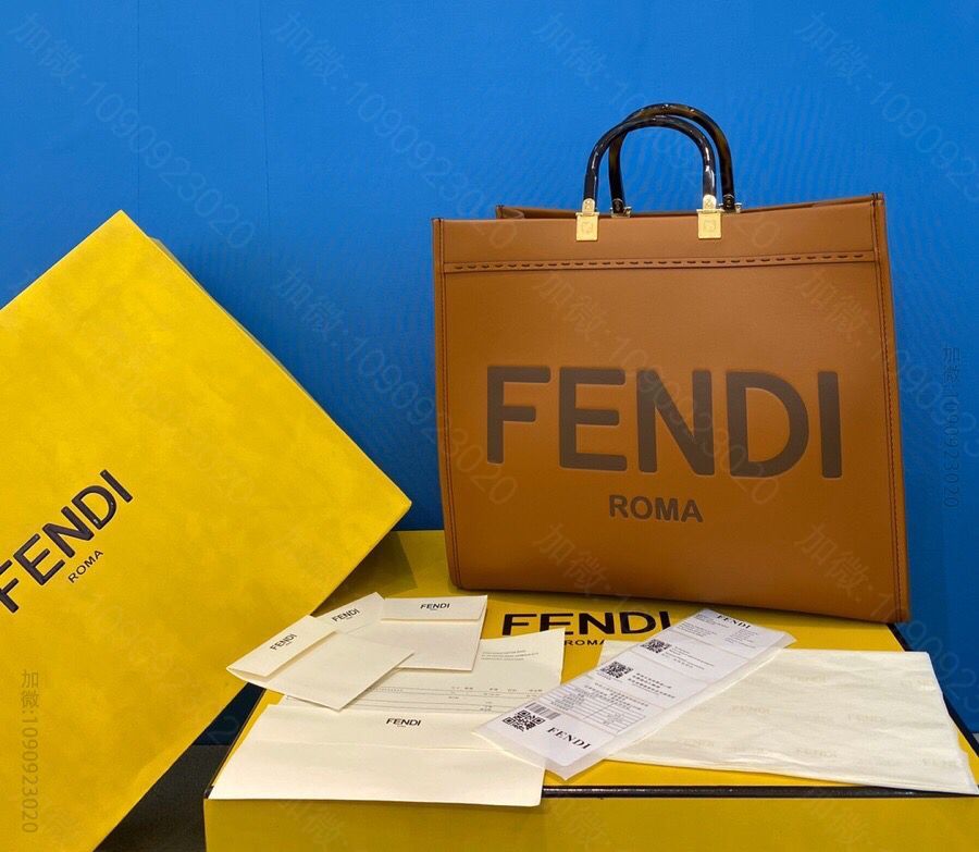 FENDI芬迪牛皮搭配超高级琥珀手挽购物袋8266