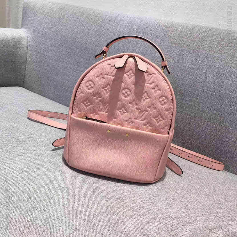 路易威登女士背包 路易威登 LV Sorbonne 双肩包 M44019 玫瑰粉 高仿lV背包