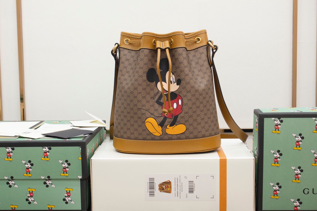 Gucci古驰 【原厂皮】米奇系列Disney x 水桶包 602691