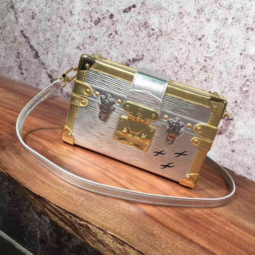 路易威登 LV PETITE MALLE 手袋 M54652 金扣盒子斜挎包