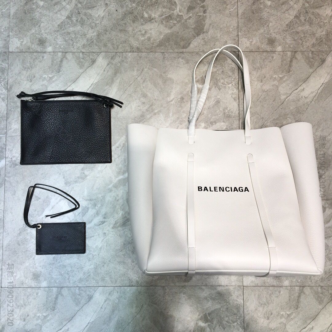Balenciaga巴黎世家里外进口牛皮大号Everyday购物袋201