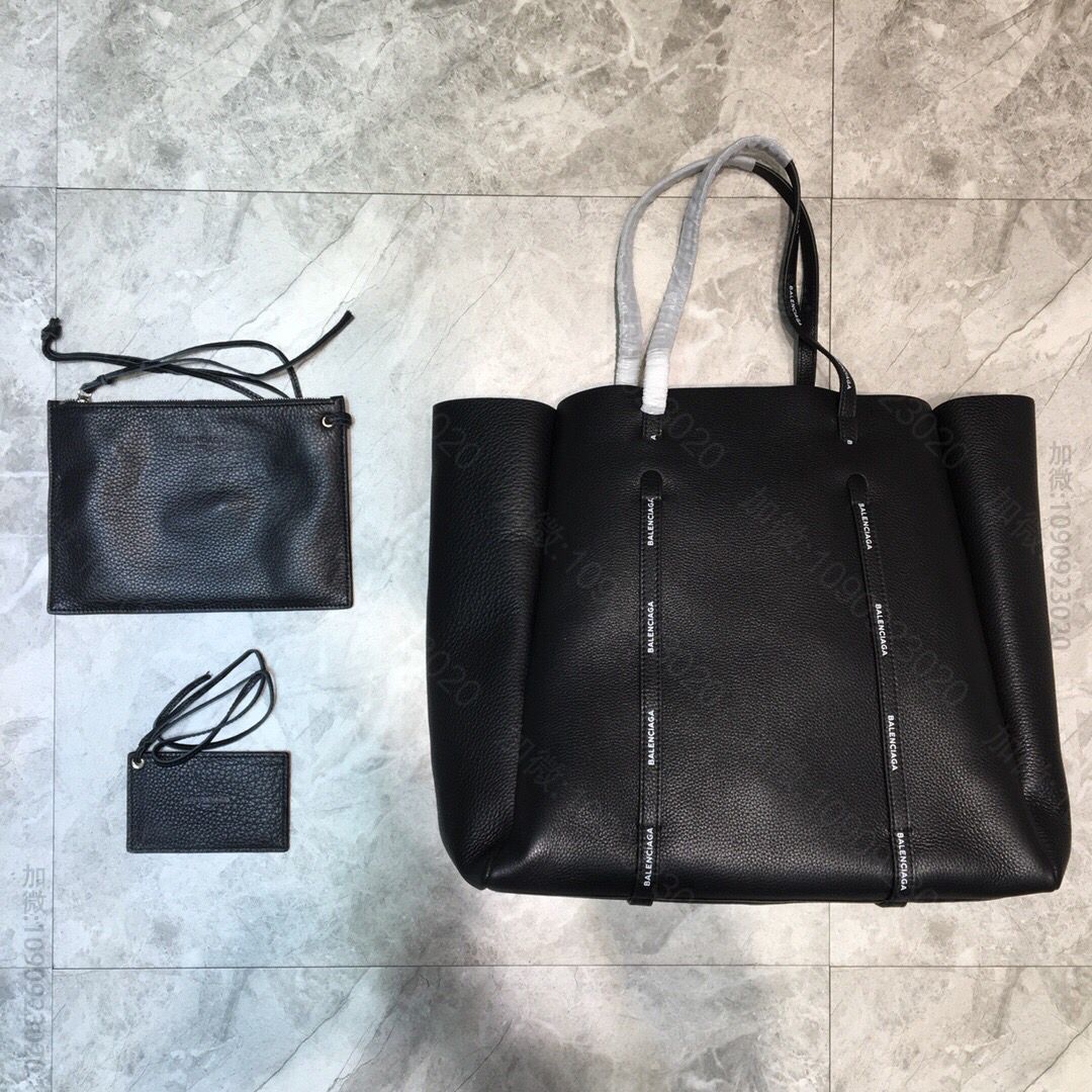 Balenciaga巴黎世家里外进口牛皮大号Everyday购物袋201