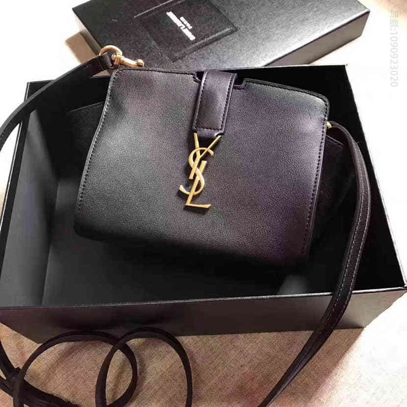 YSL圣罗兰 SAINT LAURENT 黑色TOY YSL CABAS挎包 452322