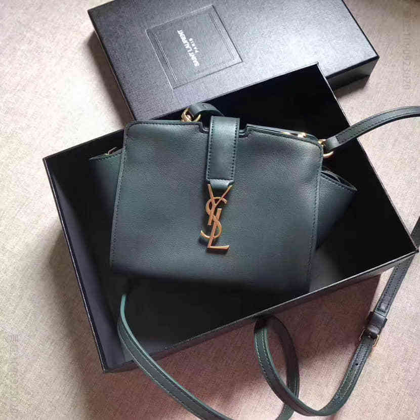 YSL圣罗兰SAINT LAURENT 墨绿色TOY YSL CABAS挎包452322