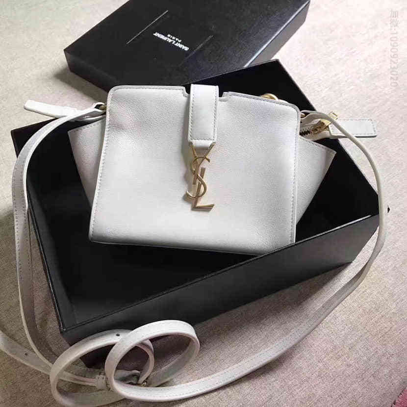 YSL圣罗兰SAINT LAURENT 白色TOY YSL CABAS挎包452322