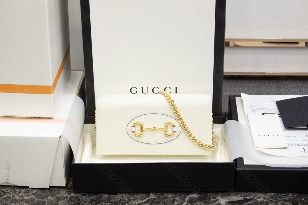 【原厂皮】Gucci 1955 Horsebit wallet with c...