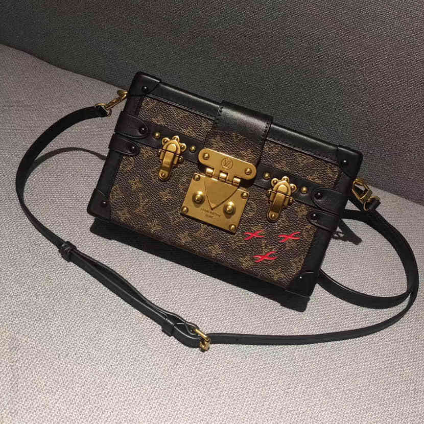 LV PETITE MALLE 手袋 老花色Monogram盒子斜挎包M40273